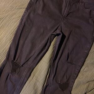 Old Navy Black Distresses Super Skinny Jeans